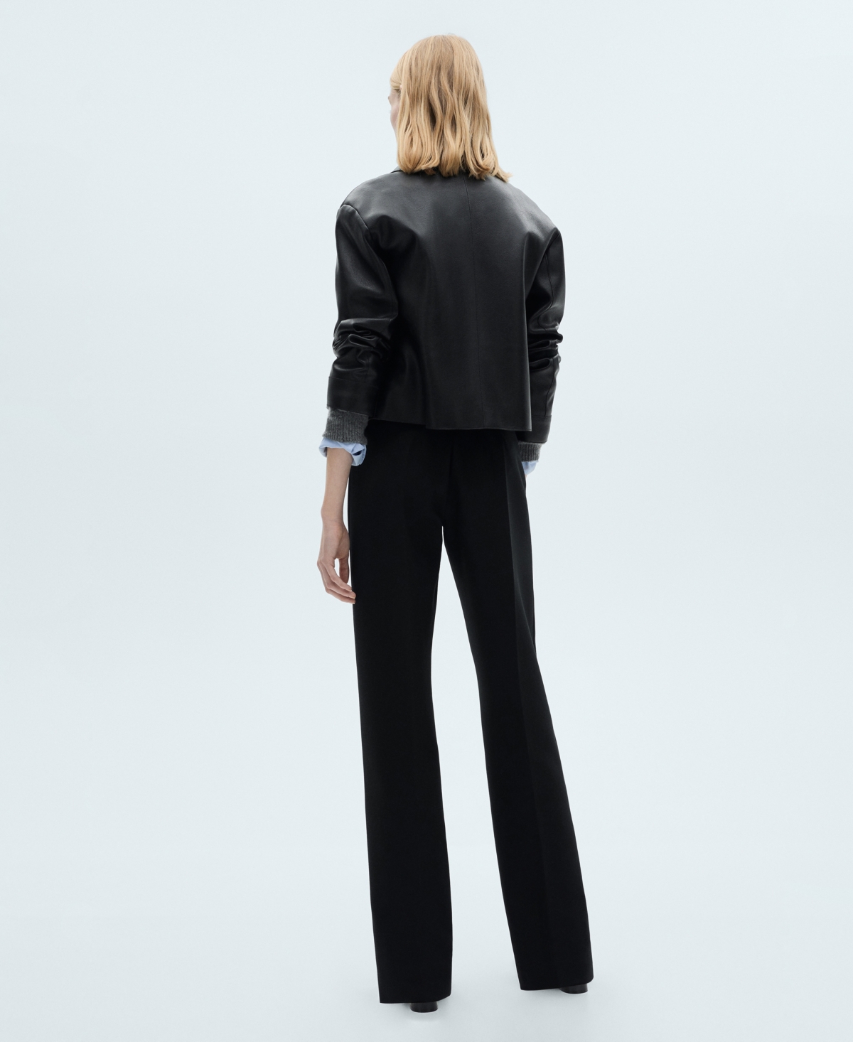 Mango Women's Straight-fit Pleated Pants In Black