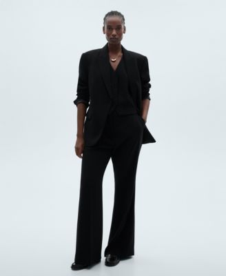 MANGO Women's Wide Leg Suit Pants