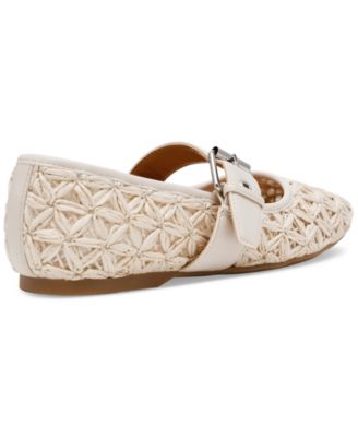 Women's Mellie Woven Buckle Mary Jane Flats
