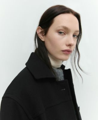 Women's Patch Pockets Wool Coat