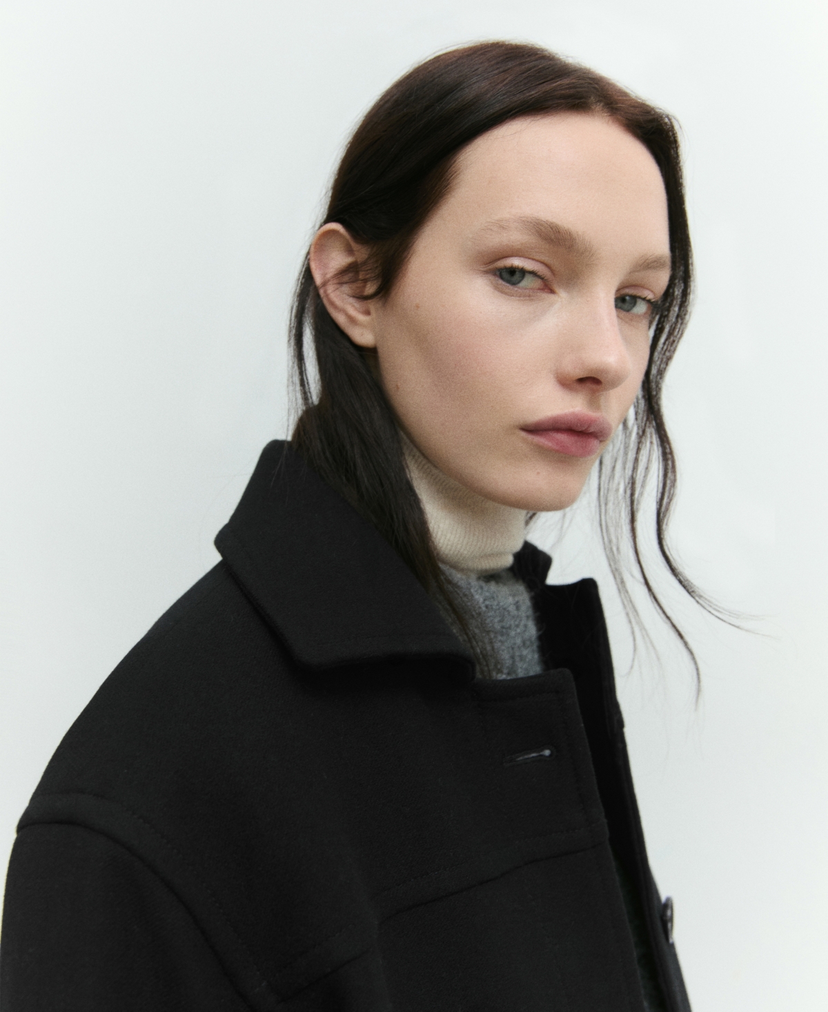 Mango Women's Patch Pockets Wool Coat In Black