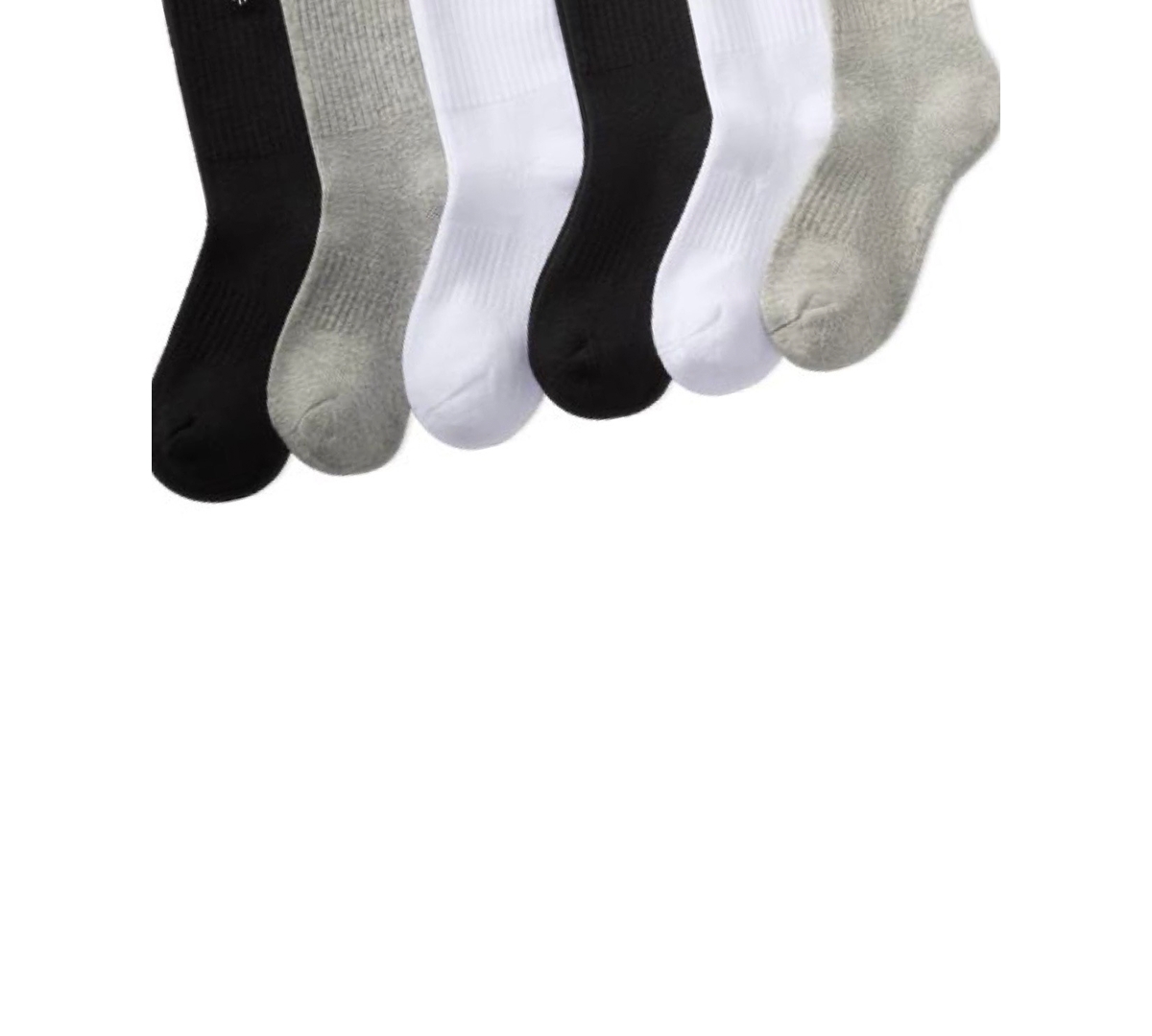 Polo Ralph Lauren Toddler Boys Solid Quarter Crew Socks, 6-pack In Gray