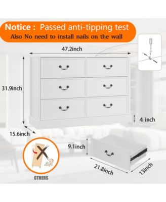 Dresser for Bedroom with 6 Drawers