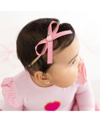 Baby Girl's Dainty Heart Bow Valentine's Day Baby Headband