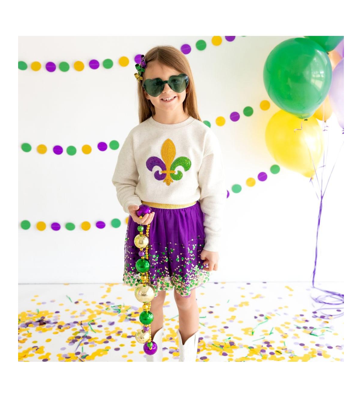 Sweet Wink Baby Girls Mardi Gras Confetti Tutu Skirt