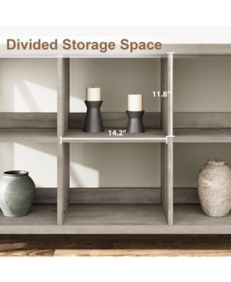 8 Cube Storage Organizer Bookcases, 3 Tier Metal Horizontal Bookcase