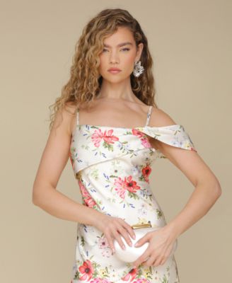 Women's Floral-Print Single-Sleeve Dress