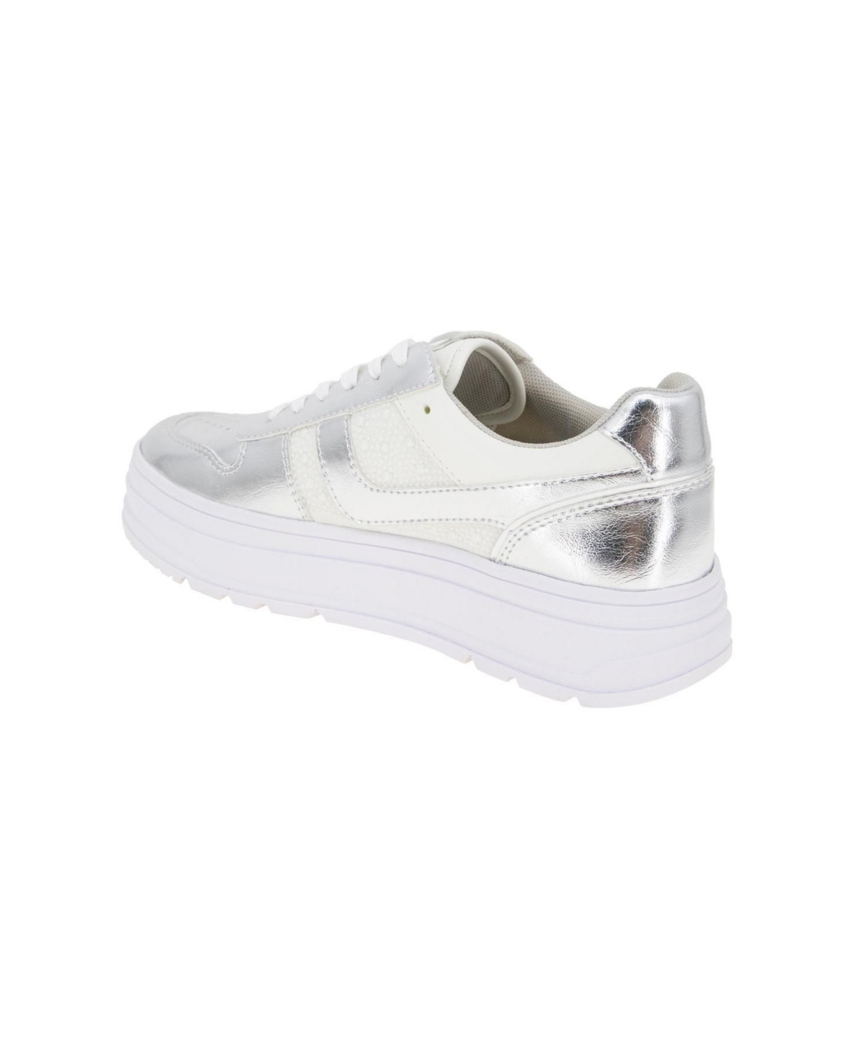 Bcbgeneration Women's Katina Lace-up Platform Sneakers In Silver