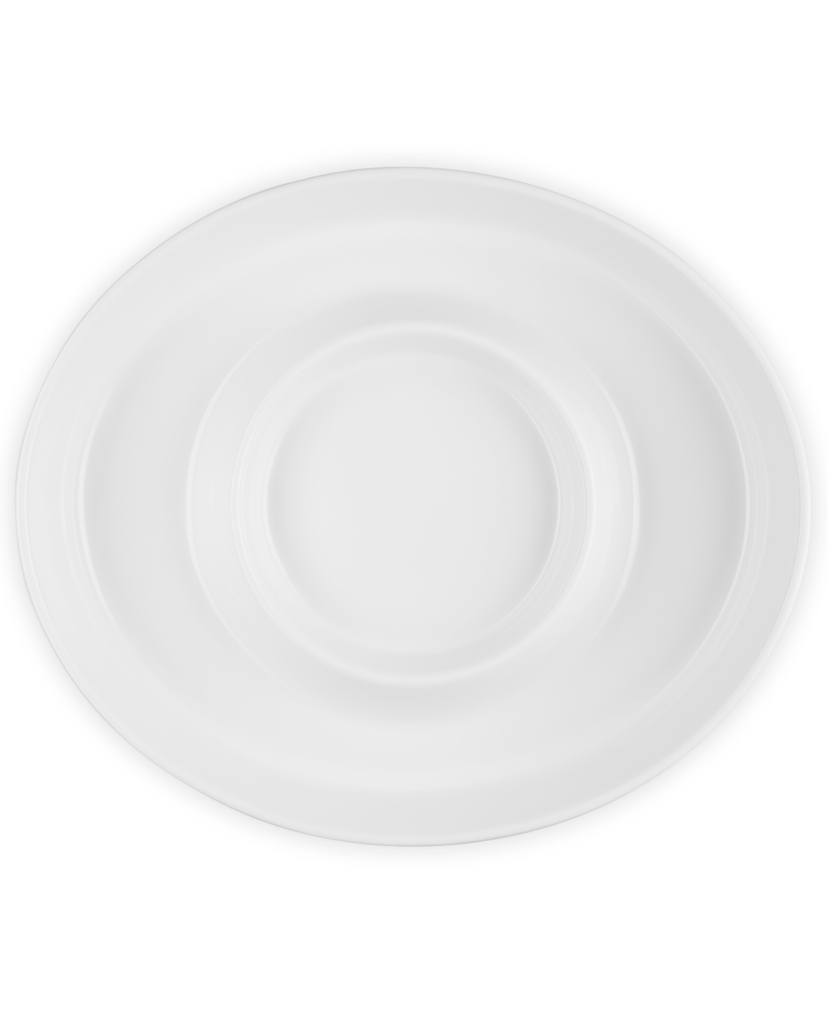 Le Creuset Stoneware Oval 13" Chip And Dip Platter In White