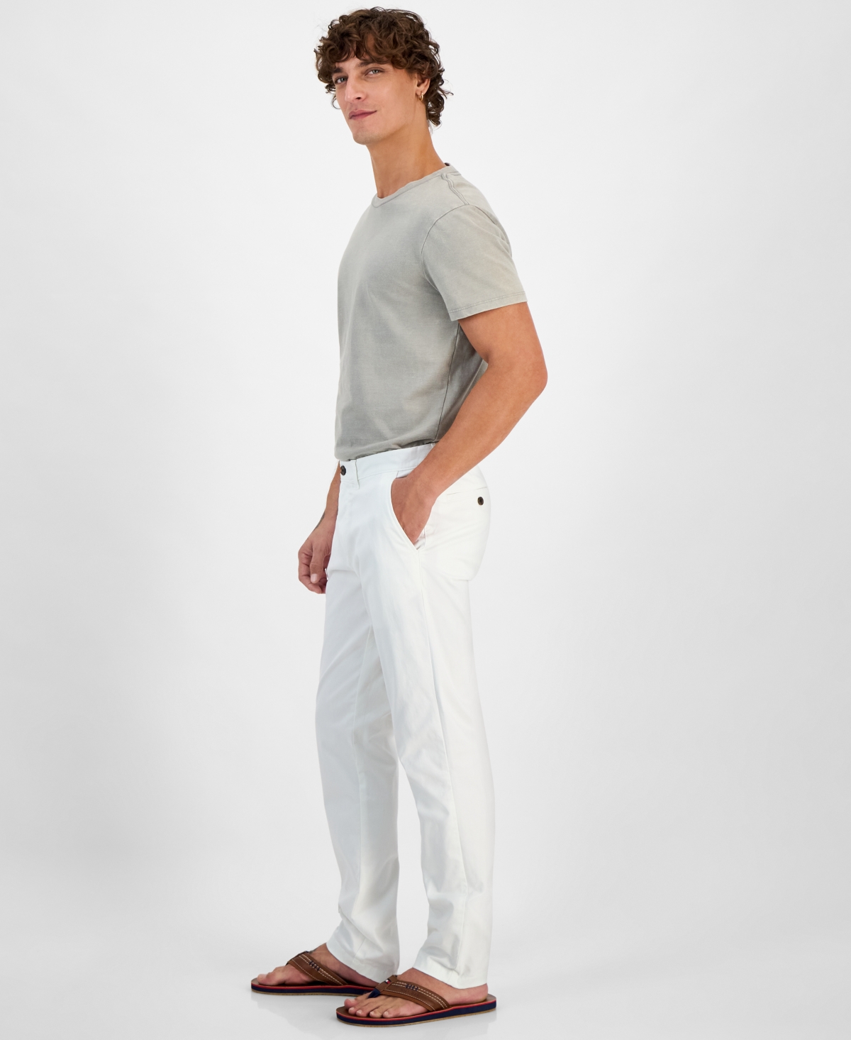 TOMMY HILFIGER MEN'S TH FLEX STRETCH SLIM-FIT CHINO PANTS 