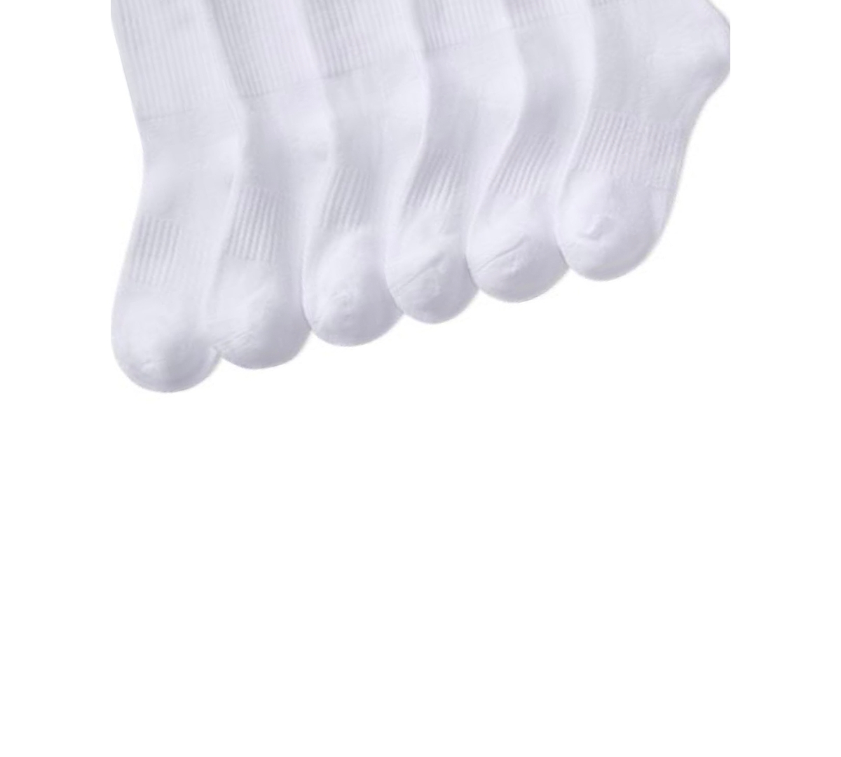 Polo Ralph Lauren Little & Big Boys Solid Crew Socks, 6-pack In White