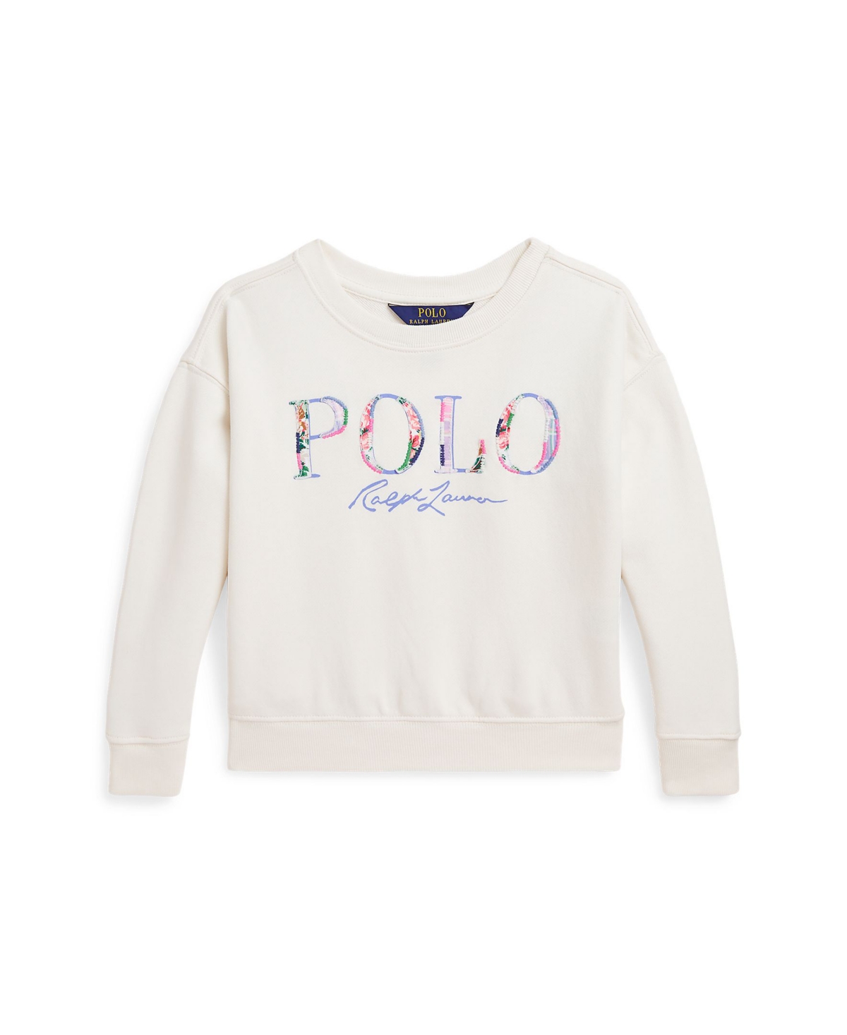 Polo Ralph Lauren Logo Terry Boxy Sweatshirt In White