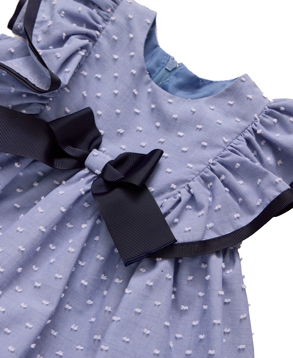 Bonnie Baby Baby Girls 2-Piece Clip Dot Nautical Dress
