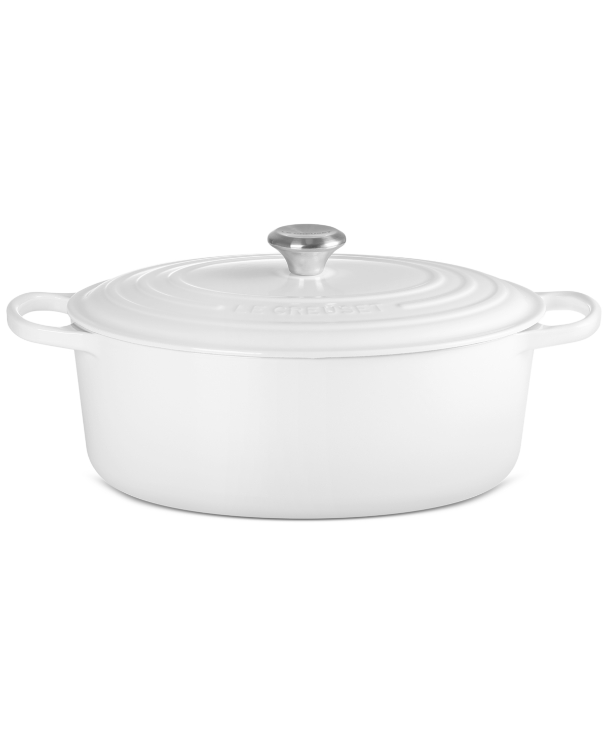Le Creuset Signature Enameled Cast Iron 8-qt, Oval Dutch Oven In White
