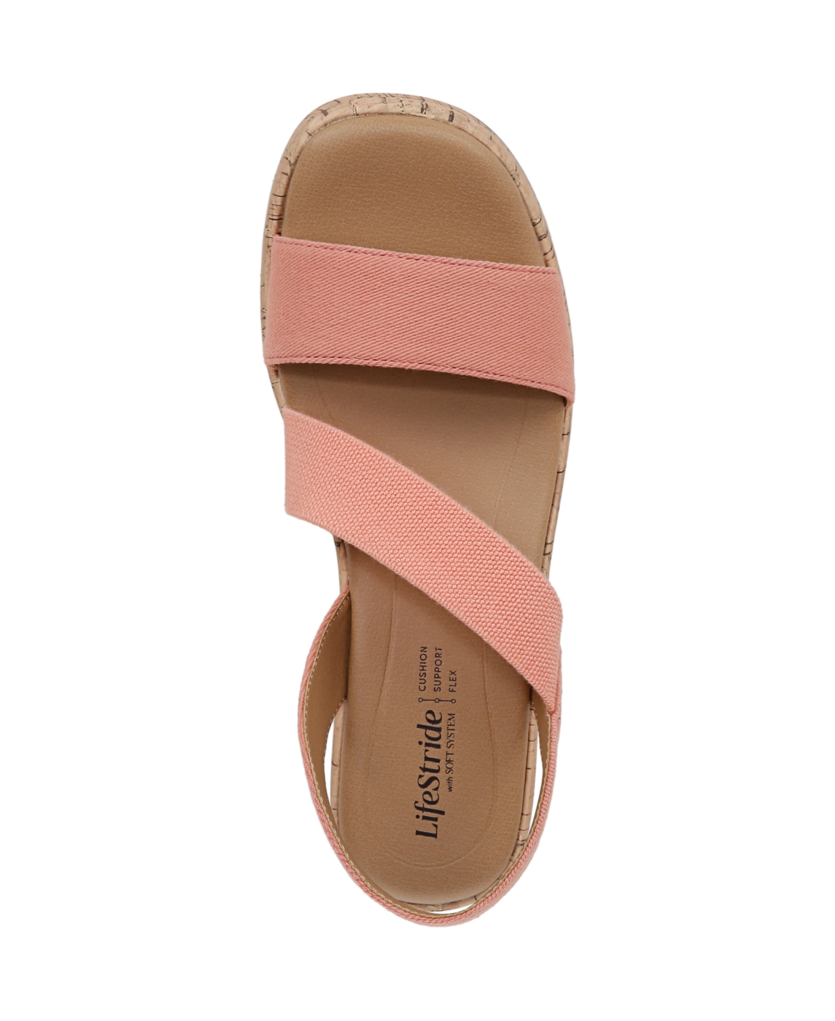 LIFESTRIDE WOMEN'S ODETTE SQUARE OPEN TOE WEDGE SANDALS 
