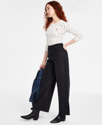 Women's Cinch-Waist Lightweight Baggy Jeans