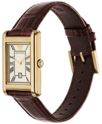 Women's Brown Leather Strap Watch 25mm
