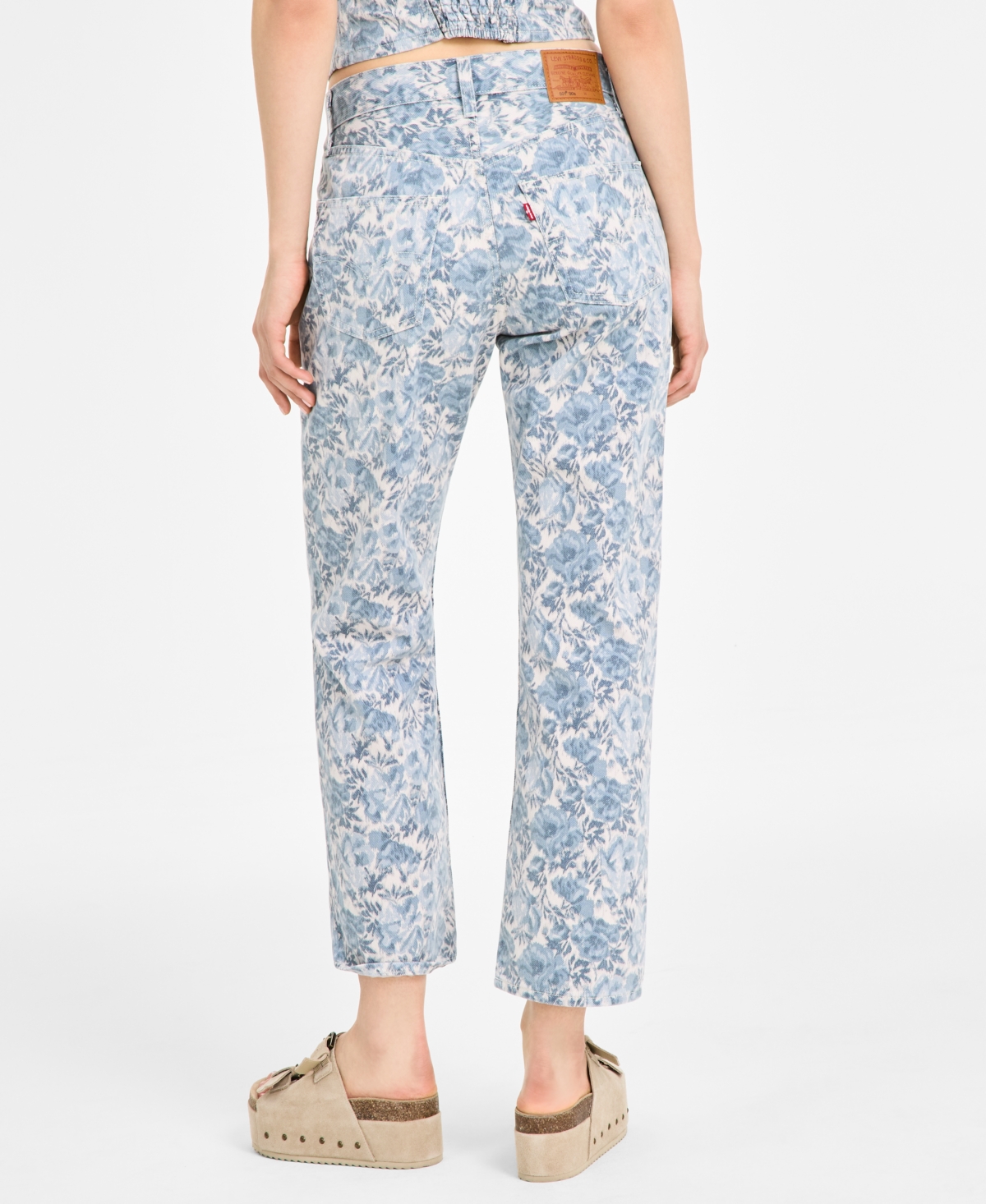 Levi's Levis Womens Floral Bustier Top Ankle Jeans In Ophelia Floral