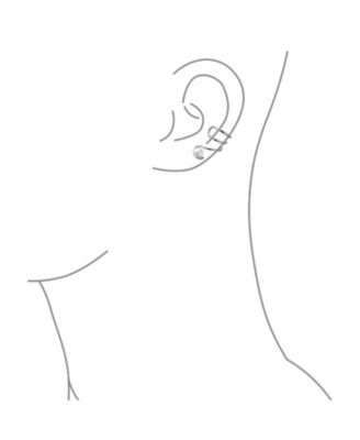 Plated Sterling Ear Cuff Cartilage with Freshwater Pearl Spiral