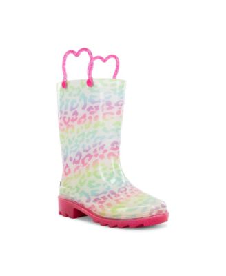 Little Girls Leopard Lighted Rain Boot