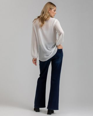 Maternity Slim Fit Hi-Rise Flare Jeans with Elastic Waistband