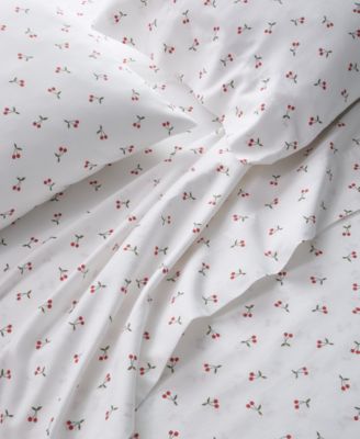 Printed Cotton Sateen 3-Pc. Sheet Set, Twin XL, Exclusively at Macy's 