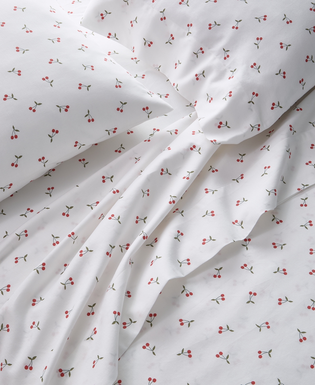 Arch Studio Printed Cotton Sateen 4-pc. Sheet Set, Full, Exclusively At Macy's In Cherry