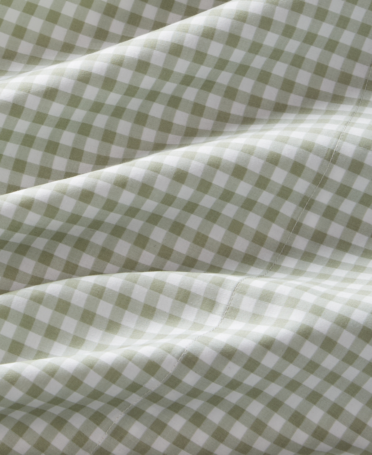 Arch Studio Printed Cotton Sateen 4-pc. Sheet Set, Full, Exclusively At Macy's In Gingham Green
