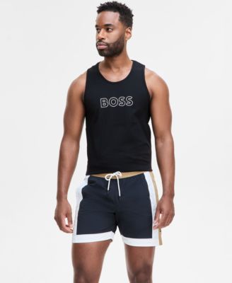 Hugo Boss - Men's Colorblocked Drawstring 5" Swim Shorts