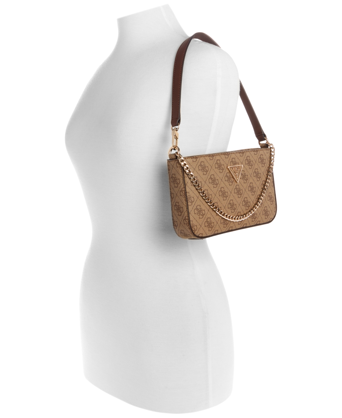 GUESS NOELLE MINI TOP ZIP SHOULDER WITH REMOVEABLE CHAIN 