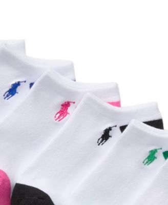 Little & Big Girls Classic Solid Low-Cut Socks, 6-Pack 