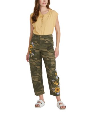 Driftwood - Women's Bri Camo Barrel Cargo Pants X Sunflower