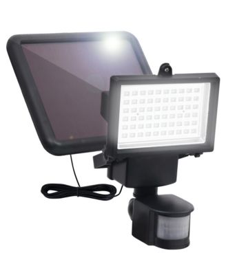 Garden Solar Powered LED Spotlight with Sensor Black