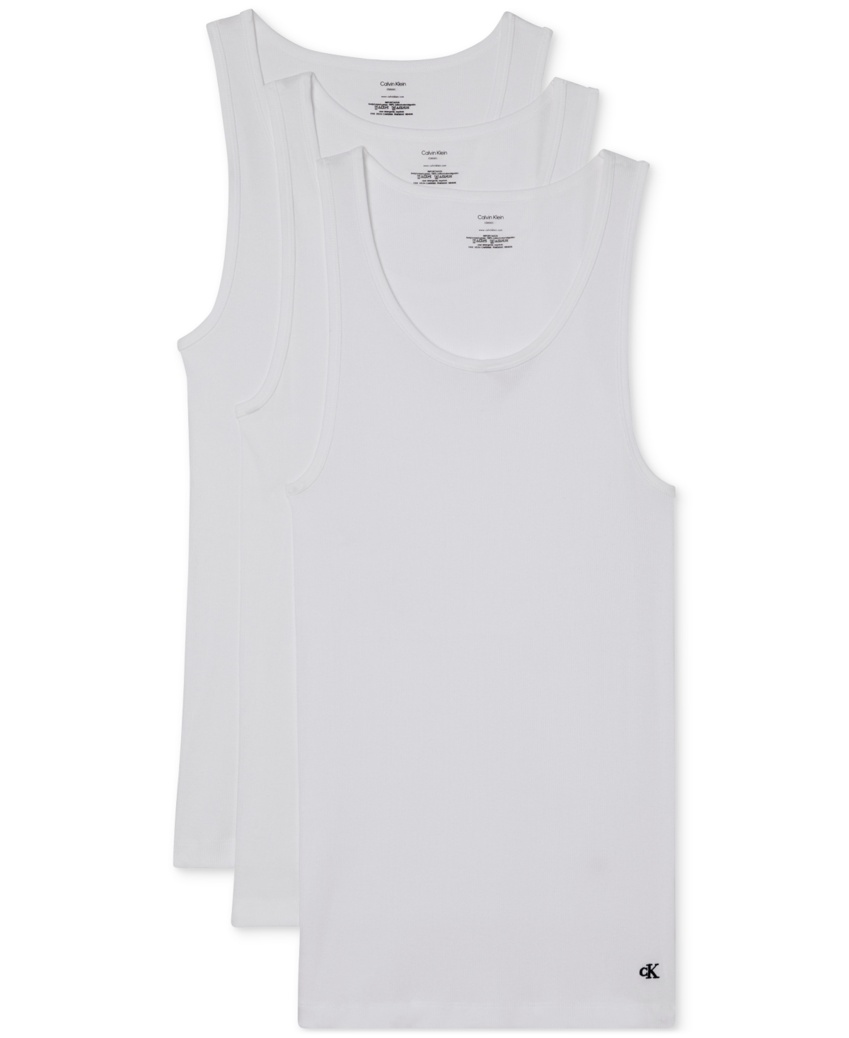 Calvin Klein Men's Cotton Classics 5-pack Tank Top In White