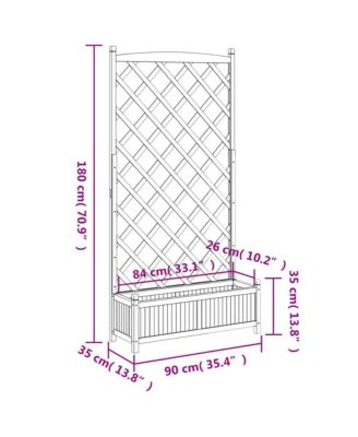 Solid fir wood Planter , 35.4" W x 70.9" H x 13.8"