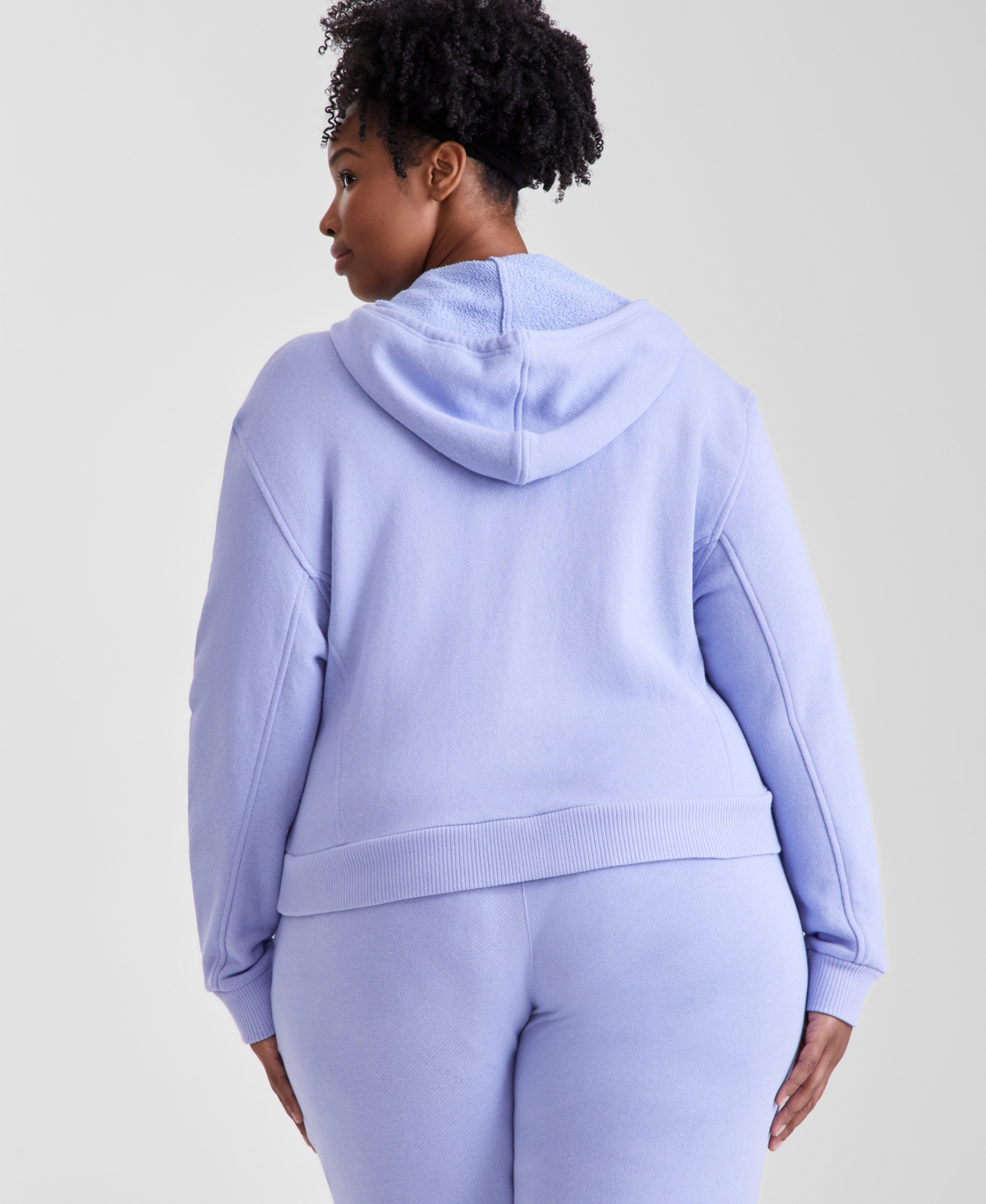 Id Ideology Plus Size Soft Touch Full-zip Hoodie, Exclusively At Macy's In Thistle Down