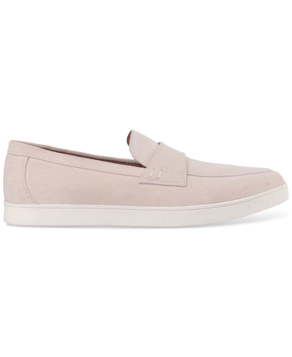 Alfani Men's Callumm Suede Slip-on Saddle Loafers, Exclusively At Macy's In Hummus Suede