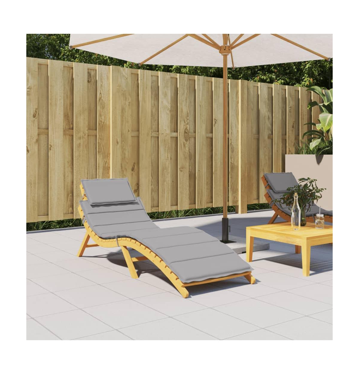 Sun Lounger Cushion Gray 73.2
