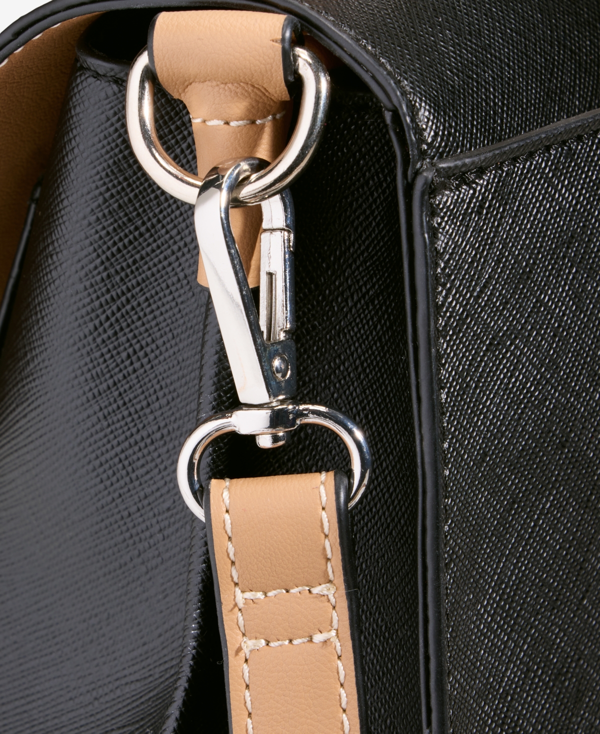 Giani Bernini Saffiano Top Handle Flap Small Top Handle Crossbody, Exclusively At Macy's In Black