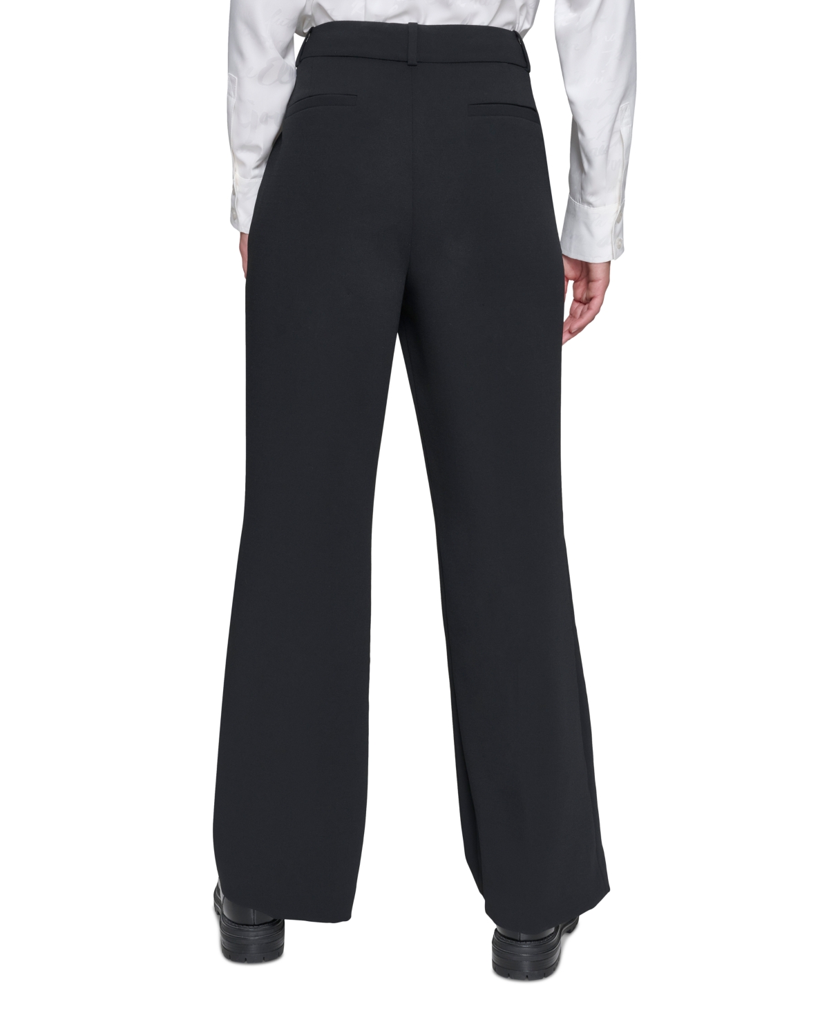 Karl Lagerfeld Women's Bootcut High-rise Pants In Black