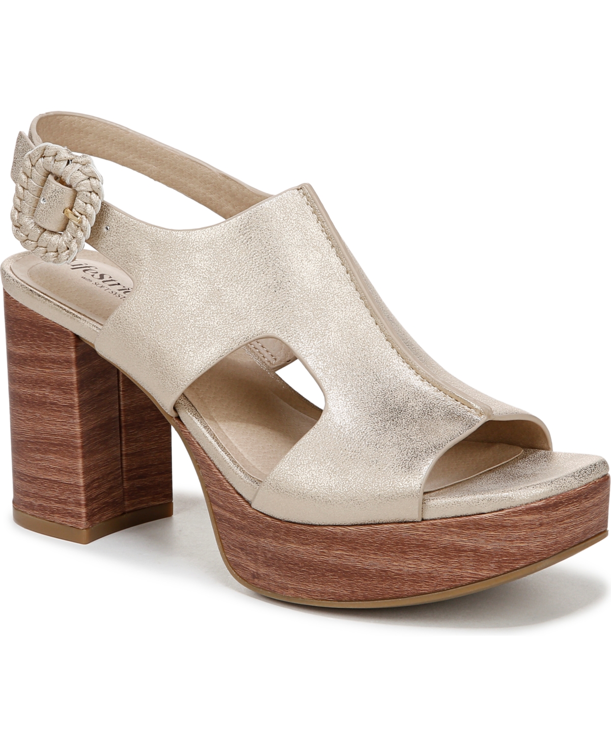 LIFESTRIDE WOMEN'S AUDRA OPEN SQUARE TOE BLOCK HEEL PLATFORM SANDALS 