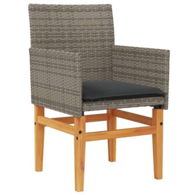 Garden Chair Grey PE rattan Standard UV-resistant materials