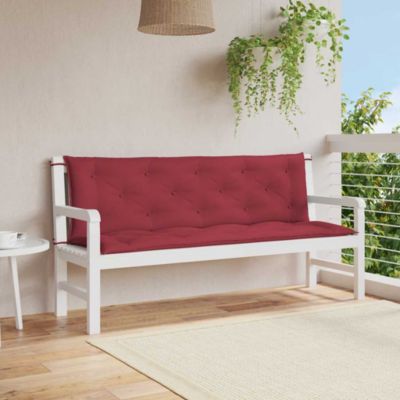 Garden Bench Cushion Wine Red 59.1"x(19.7"+19.7")x2.8" Oxford Fabric