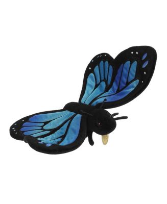 Image showcasing Aurora Large Morpho Butterfly Miyoni Realistic Plush Toy Blue 13