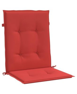 Garden Lowback Chair Cushions 4 pcs Red 39.4"x19.7"x1.2" Oxford Fabric