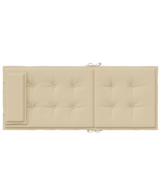 Highback Chair Cushions 6 pcs Beige Oxford Fabric