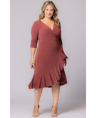 Plus Size Mademoiselle Lace Cocktail Dress with Sleeves
