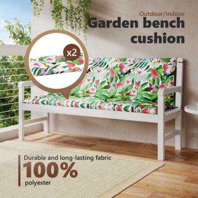 Garden Bench Cushions 2pcs Multicolor 59.1"x19.7"x2.8" Fabric