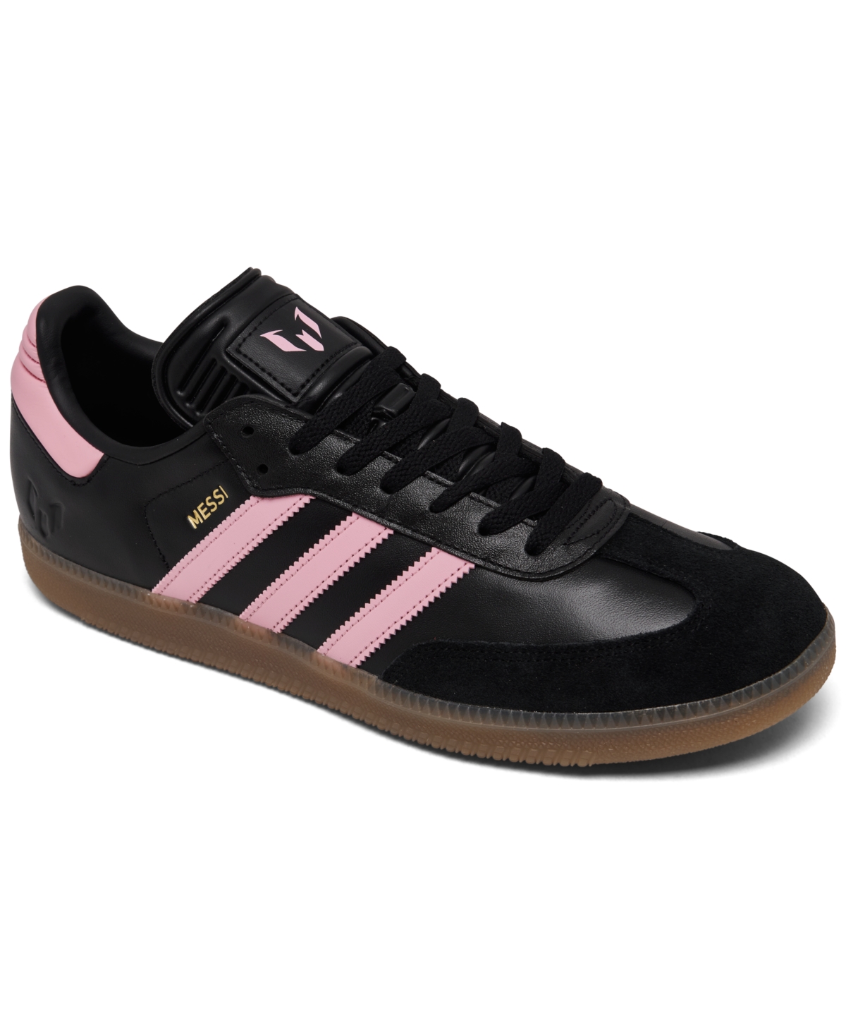 Adidas Originals Men's Samba Messi Casual Sneakers From Finish Line In Black,pink