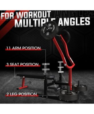 Chest Press Machine, 1050LBS Bench Press Machine with Independent Converging Arms, Adjustable Flat Incline Bench for Chest, AB Workouts, Shoulder Home Gym Equipment, V1